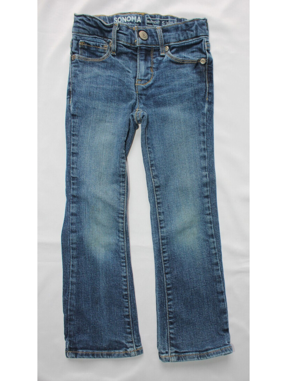 Sonoma Girls Bootcut Jeans Size 5 Slim Adjustable Waist Denim GSD922